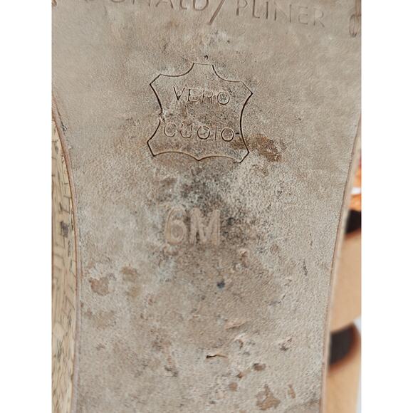 Donald Pliner Dara Women's Multicolor Leather Cork Wedge Heel Sandal 6 M - Picture 8 of 9